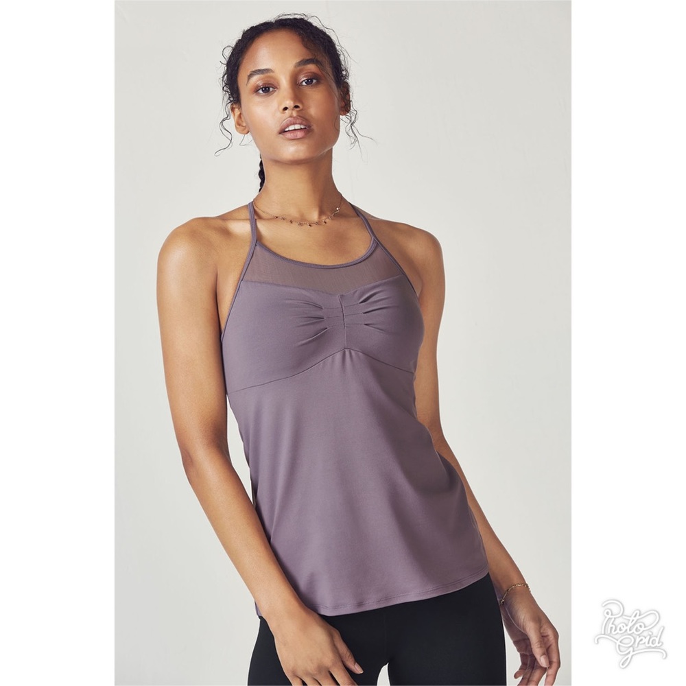 Fabletics (M) Addison Performance Tank Top in Dove (purple/gray)